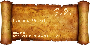 Faragó Uriel névjegykártya