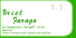 uriel farago business card